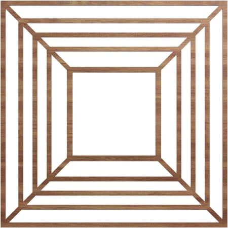 Ekena Millwork Raven Wood Fretwork Pierced Ceiling Medallion, Walnut, 26"OD x 9 1/2"ID x 1/4"T CMWP26X26X0250RAWA